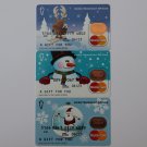 3 Master Card Vanilla Collectible Christmas Debit Credit Gift Card Empty No $0 Value Bancorp Bank
