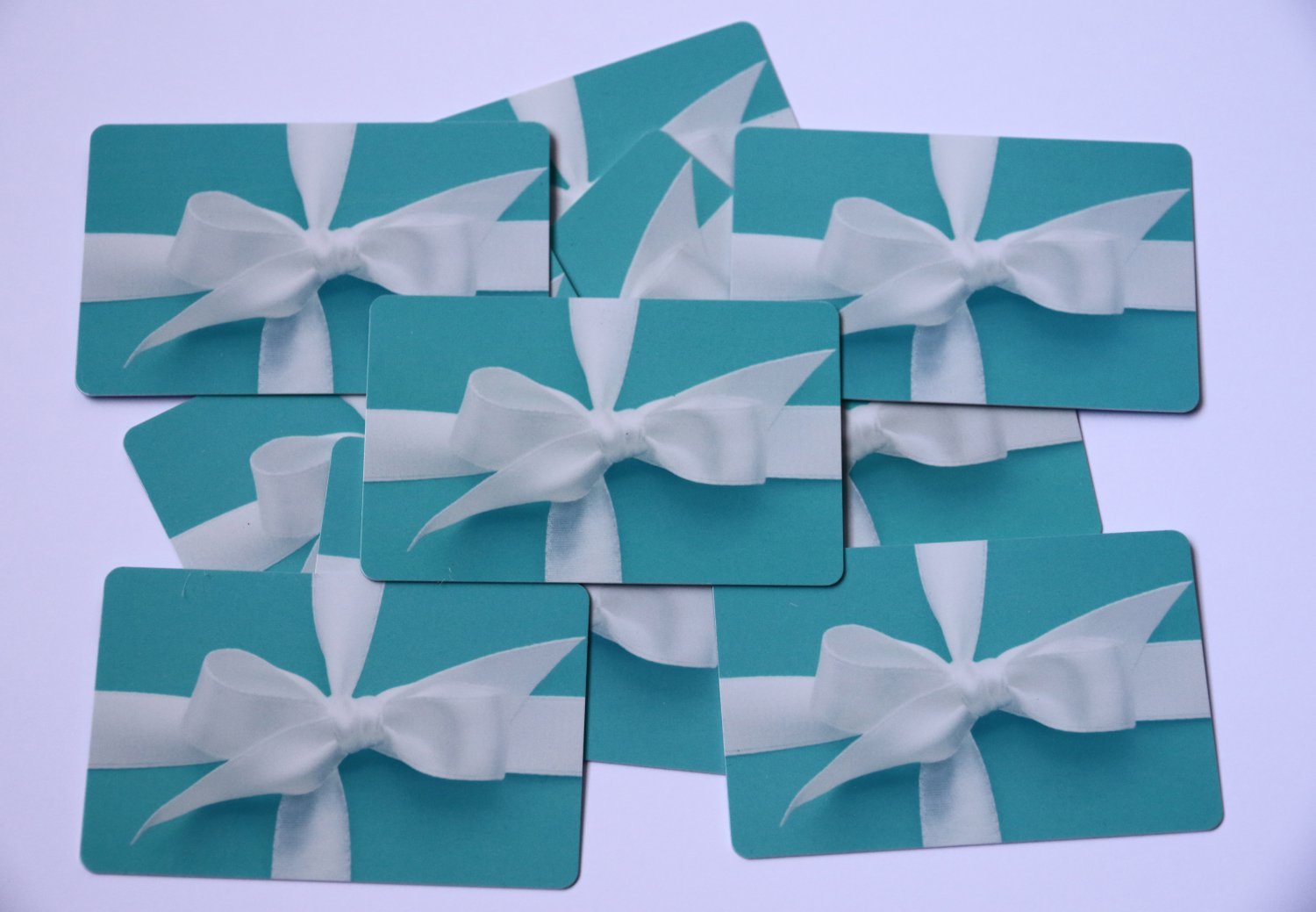 10 Tiffany Co $0 No Value Collectible Blue Used Empty Gift Cards Lot Decor Craft