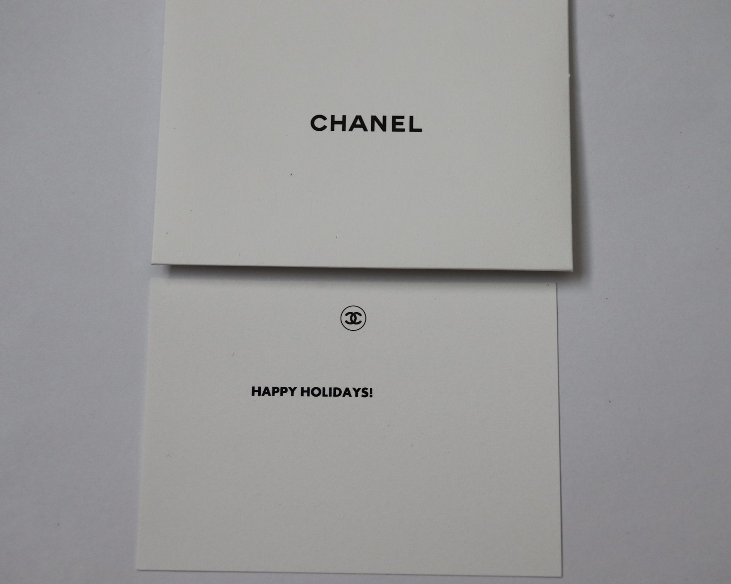 Authentic CHANEL Happy Holidays Greeting Card & Envelope Blank 13 cm x 9 cm Gift Set