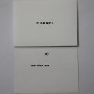 Authentic CHANEL Happy New Year Greeting Card & Envelope Blank 13 cm x 9 cm Gift Set