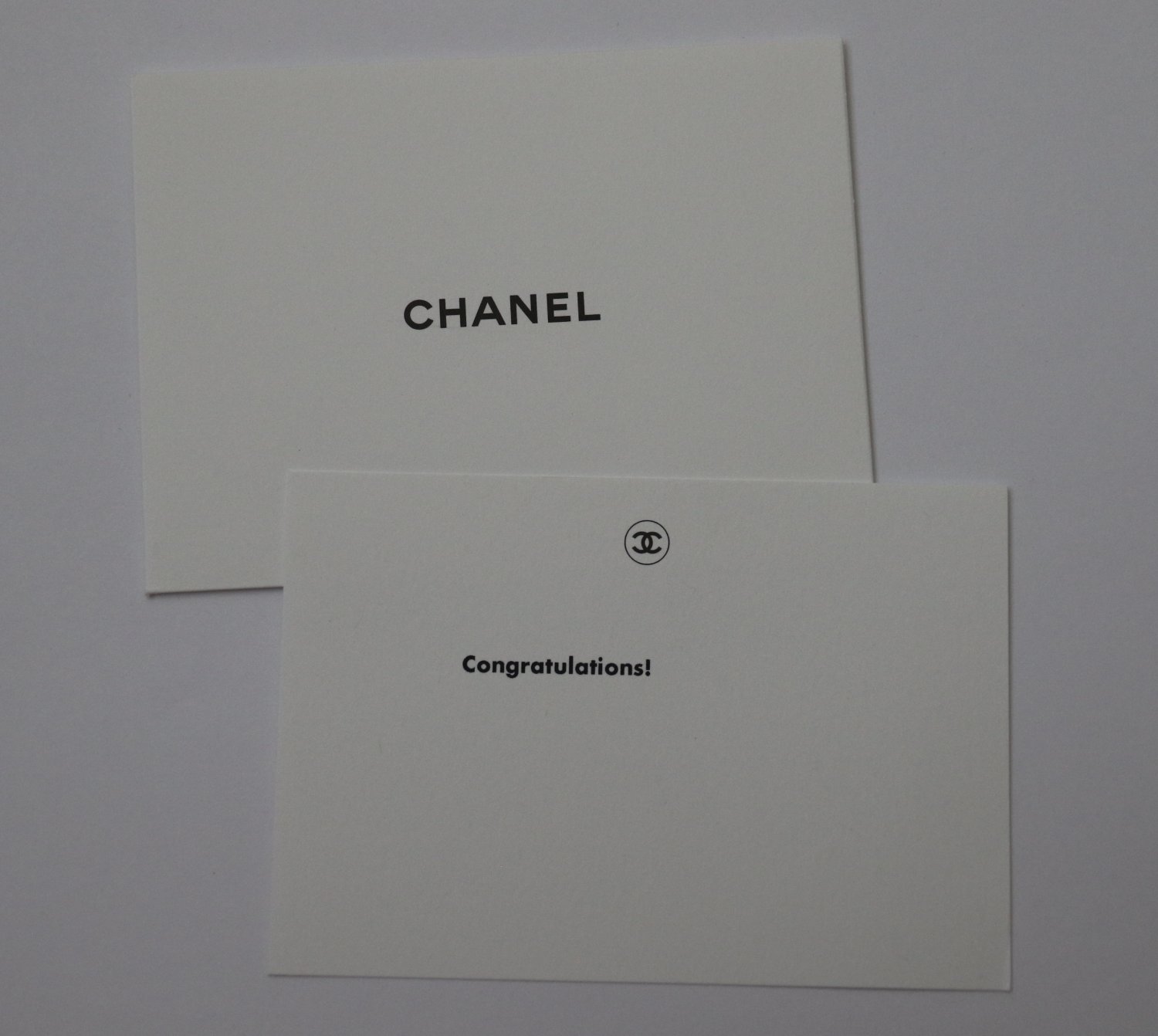 Authentic CHANEL Congratulations Greeting Card & Envelope Blank 13 cm x 9 cm Gift Set