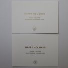 2 CHANEL Happy Holidays Greeting Card Golden Engraved White Authentic