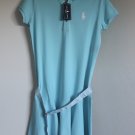 Ralph Lauren Big Pony Polo Dress Shirtdress M 8 10 Blue Golf Tennis New