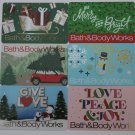 6 Bath & Body Works Christmas Holiday Collectible Gift Card Empty No $0 Value Lot Set
