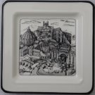 Roma Square 7.5" Salad Plate Brunelli Cities Made in Italy Black & White New