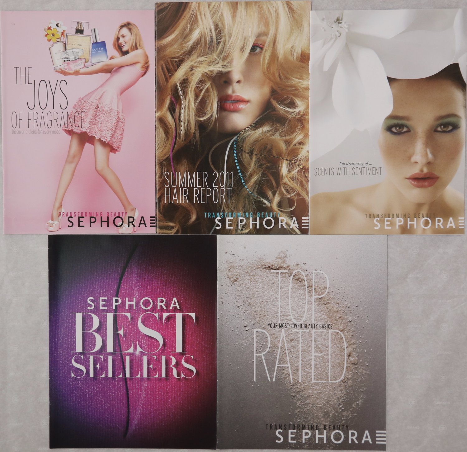 Lot of 5 Sephora Favorites Beauty Makeup Fragrance Catalogs Promo Booklets