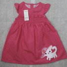 Gymboree Polka Dot Kitten Dress Short Sleeve Pink A-Line 3T Toddler Girl New