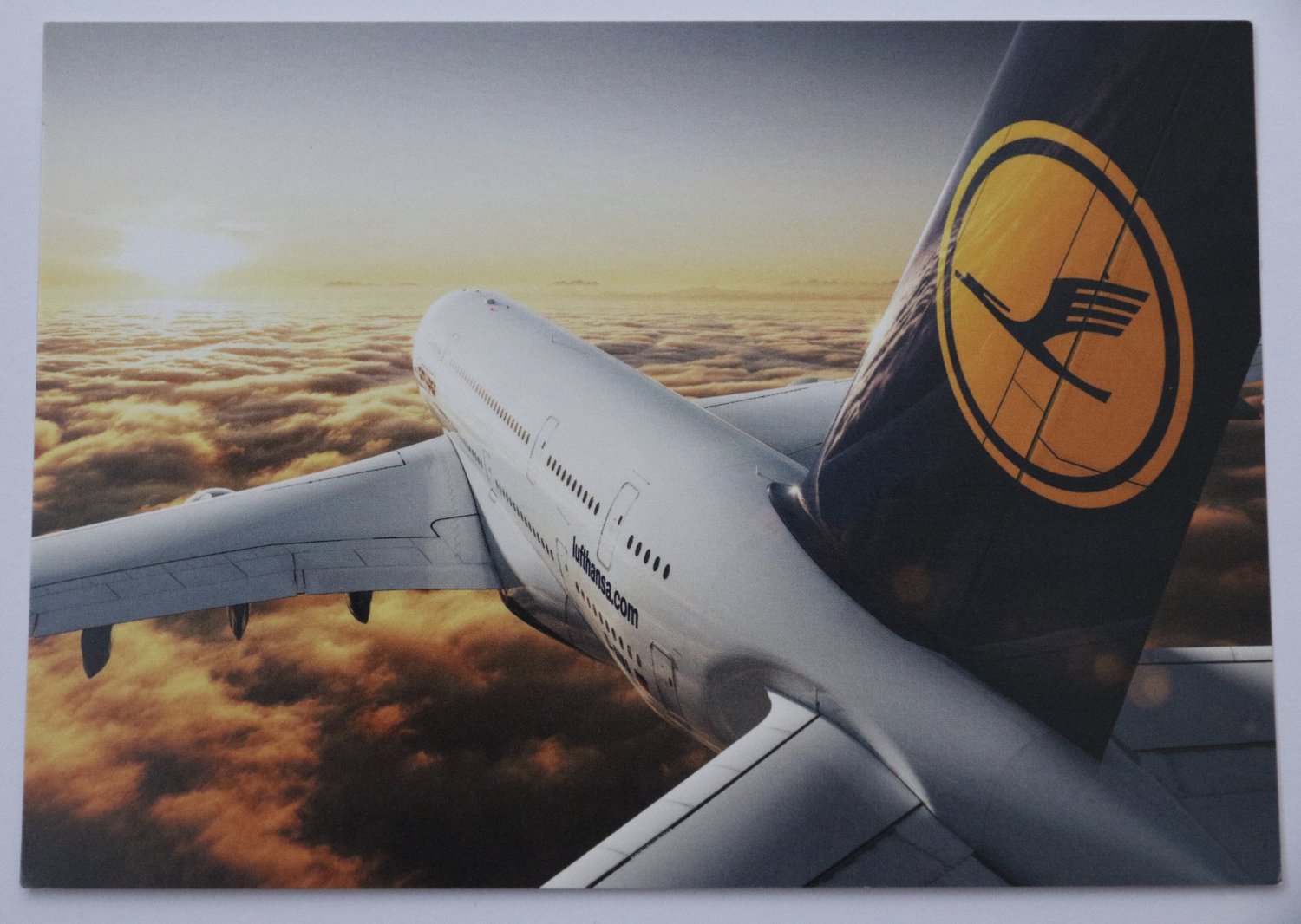 Lufthansa Airlines Airbus A380 Airline Post Card Airplane Germany 2010 Postcard