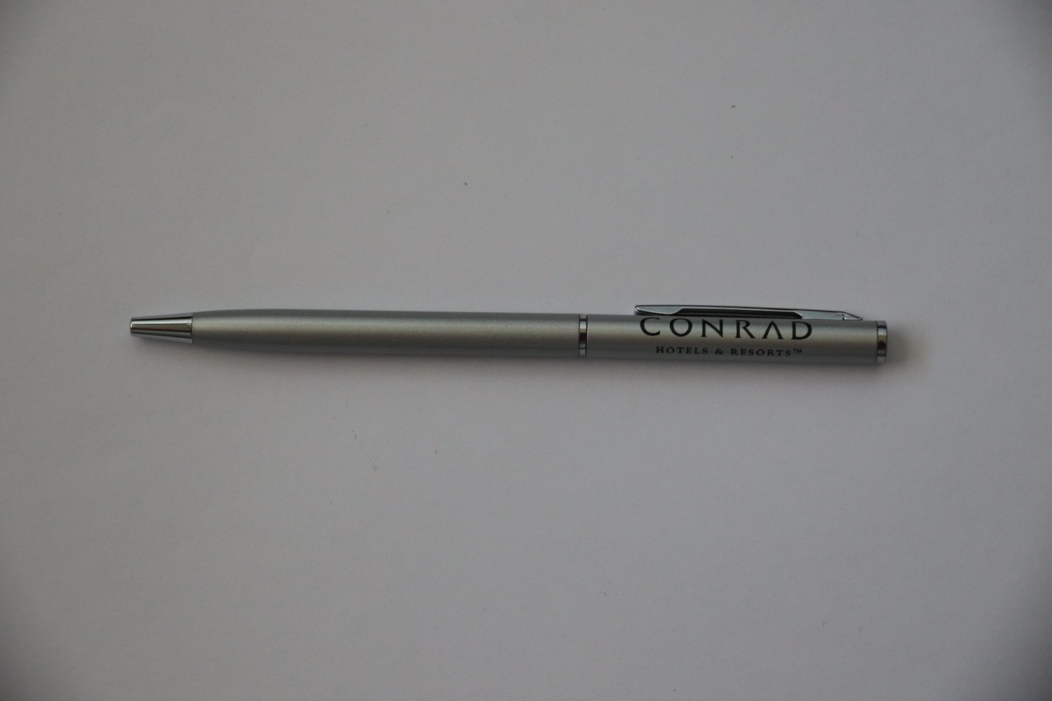 Conrad Luxury Hotel Silver Ballpoint Pen New