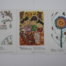 3 Japan Airlines JAL Foundation World Children`s Haiku Contest Postcard Card Lot