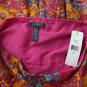 Ralph Lauren Skirt L Long Boho Paisley Tiered Cotton Multi New