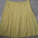Cynthia Steffe Skirt 8 M A Line Yellow Cotton Floral Spring Summer New