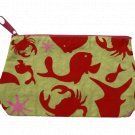 Kipling Crab Large Pouch Cosmetic Travel Bag Lime Green