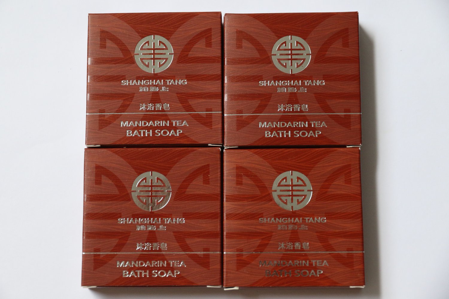 4 Shanghai Tang MANDARIN TEA Perfumed Bath Soap Bar Hotel Travel Lot Set