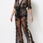 Millesime Lace Lounge Pants Size 3XL See Through Pants Plus Size Luxury Pajama Pants