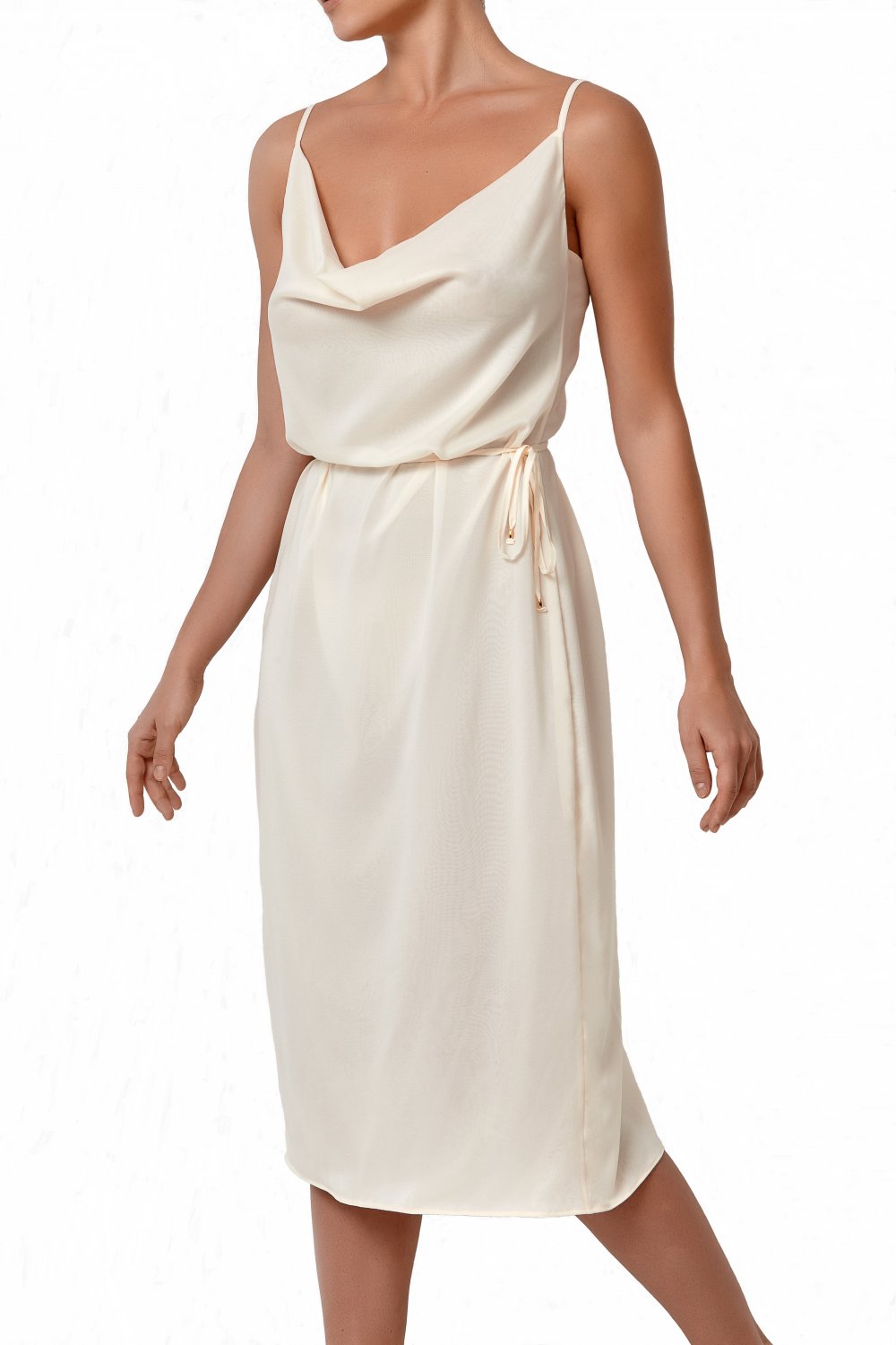 Millesime Nightdress Size SMALL V-Neck Nightgown with Belt, Bride Nightwear, Sleepwear, Negligee