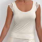 Millesime Ladies Pyjama Lace TOP SIZE 4XL Loungewear Short Sleeve Top, Lace-Trimmed Top