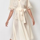 Millesime Lightweight Robe SIZE XL Dressing Gown Bride Robe Lace Robe Short Kimono Robe