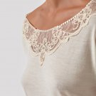 Millesime TOP Long Sleeve SIZE 2XL Plus Size TOP Lace Top Loungewear Shirt, Sleepwear, Ladies Pyjama