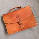 Leather made messenger camel branded product