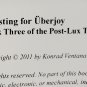 Questing For &Atilde;�berjoy : Post-Lux vol. 3 by Konrad Ventana - 1st Hb. Edn.