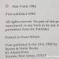 The Horror Film Handbook by Alan Frank - 1st Hb Edn