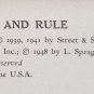 Divide And Rule by Sprague De Camp - 1964 Pb