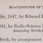 Spacehounds of the IPC by Edward E. Smith - 1st Pb Edn