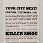 Killer Smog by William Wise - 1st Pb Edn