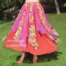 Ameynra Bellydance Skirt. Multicolor Chiffon, with Petals. Size S. New