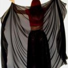 Veil for Belly Dance. Black Chiffon. 2.5 yards by 54 inches. New