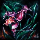 Pink Fuschia Orchid. Dance of the Nature. Original painting by Sofia Goldberg