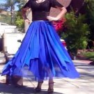 Ameynra Bellydance Skirt. Blue Chiffon, with Petals. New