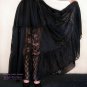 Gothic black patchwork skirt OOAK Handwork Satin lace chiffon. Size M, new