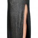 Dark Silver Skirt, Straight, With One Slit. Size M New