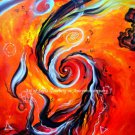 Astral travels. Fire Way out of Hell. Original painting 16x20" by Sofia Goldberg
