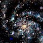 Super size Space Galaxy beadwork bead embroidery Art by Sofia Goldberg. Handwork