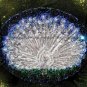 White Peacock Beadwork Art Bead Embroidery Handwork Original by Sofia Goldberg