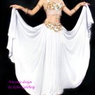 White chiffon double circle skirt 720" Ameynra design. New