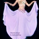 Light Lavender chiffon double circle skirt 720" Ameynra design. New