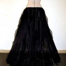 Ameynra Bellydance Skirt. Black Chiffon, with Petals. New