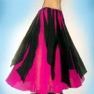 Ameynra Bellydance Skirt. Dark-pink black chiffon, with petals. New