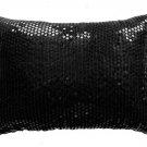 Black Sequin Pillow size 16x12" New Soft Ameynra home decor. Soft