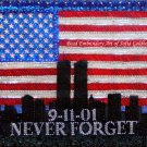 Beadwork Bead Embroidery Painting Art NYC Never Forget 9.11.01 by Sofia Goldberg