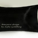 Black Satin Decorative Pillow 16 x 10 inches, Rectangle, long. New. Gothic
