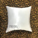 White Satin Decorative Pillow 13 x 13 inches cushion (square shape) New, soft