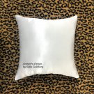 White Satin Decorative Pillow 14 x 14 inches cushion (square shape) New, soft