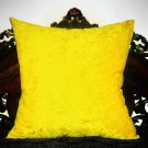 Crushed yellow velvet pillow cover (pillow case) 20x20" New. Ameynra home decor