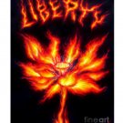 Lotus of wisdom. Liberty fire Original acrylic painting 20x28" by Sofia Goldberg