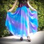 Sparkling Turquoise Purple Skirt Ameynra design 1 Slit Elastic Waist Size S New